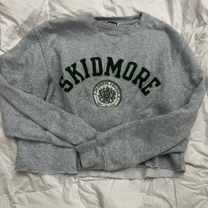 skidmore college cropped sweatshirt
